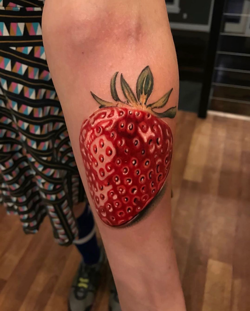 Giant Strawberry tattoo