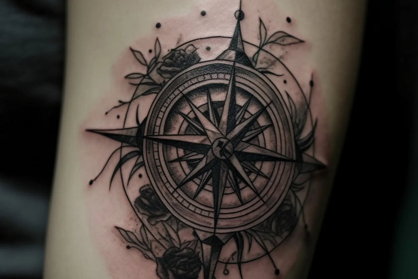 8 Compass Tattoo Design Ideas image